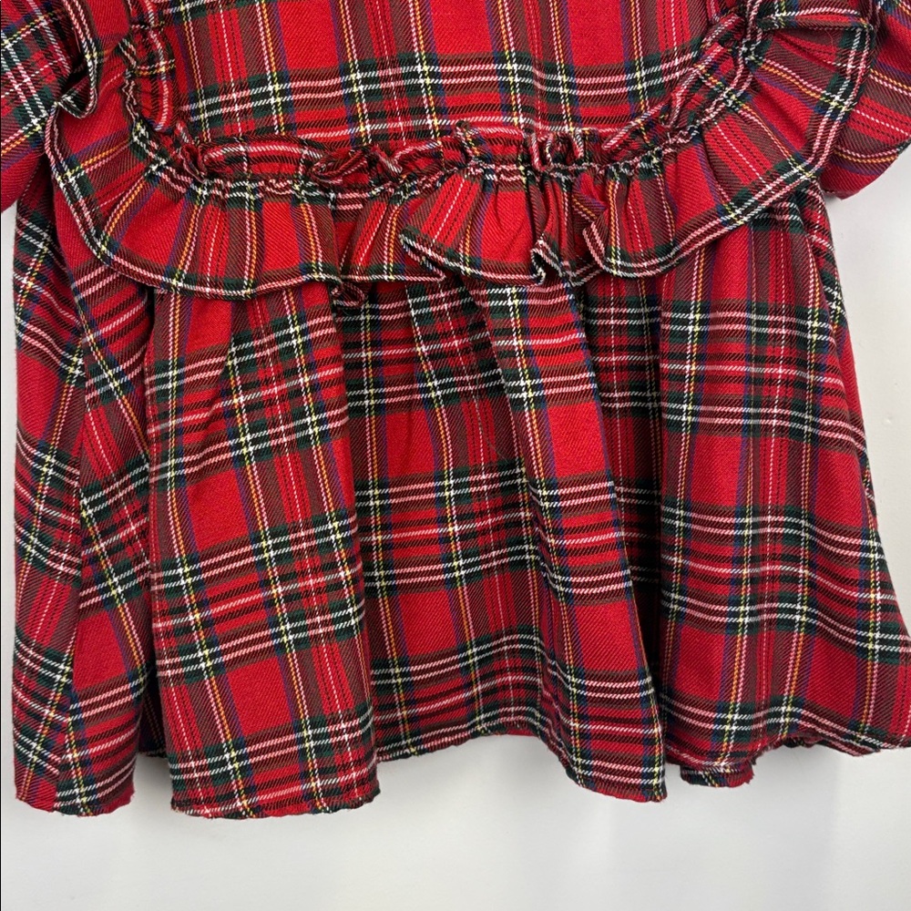 Entro Red Plaid Ruffle Top - Picture 10 of 10